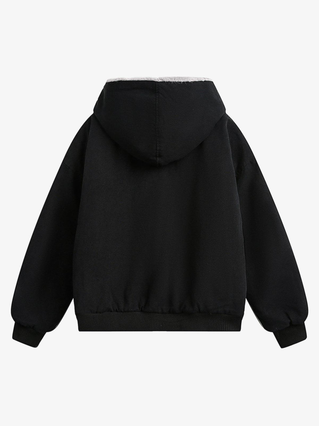 Fur Hooded Zip Up Quilted Jacket