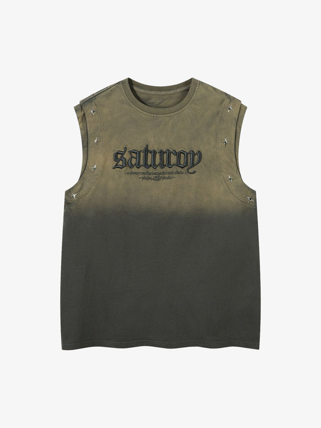 Gradient Embroidered Stars Tank Top