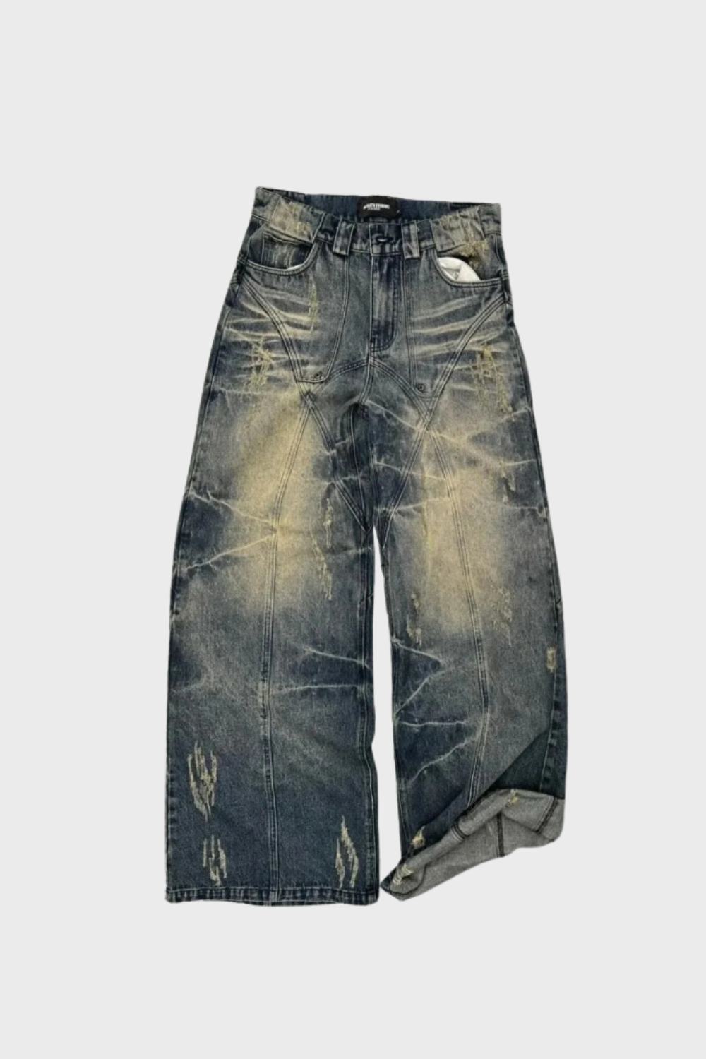 'Graphic Lining' Baggy Jeans