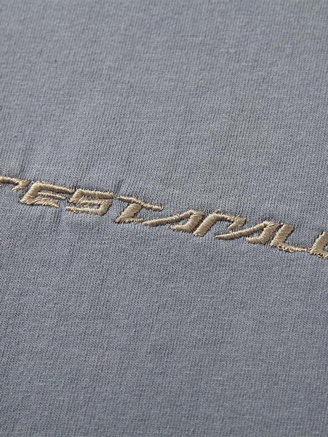 Heavy Washed Street Metal Collar T-shirt