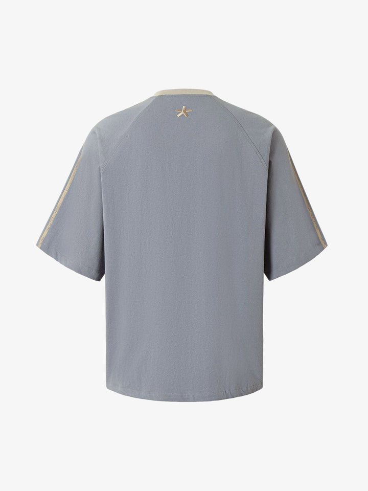 Heavy Washed Street Metal Collar T-shirt
