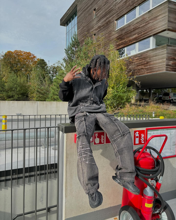 High Street Embroidery Hip-Hop Jeans - 2122