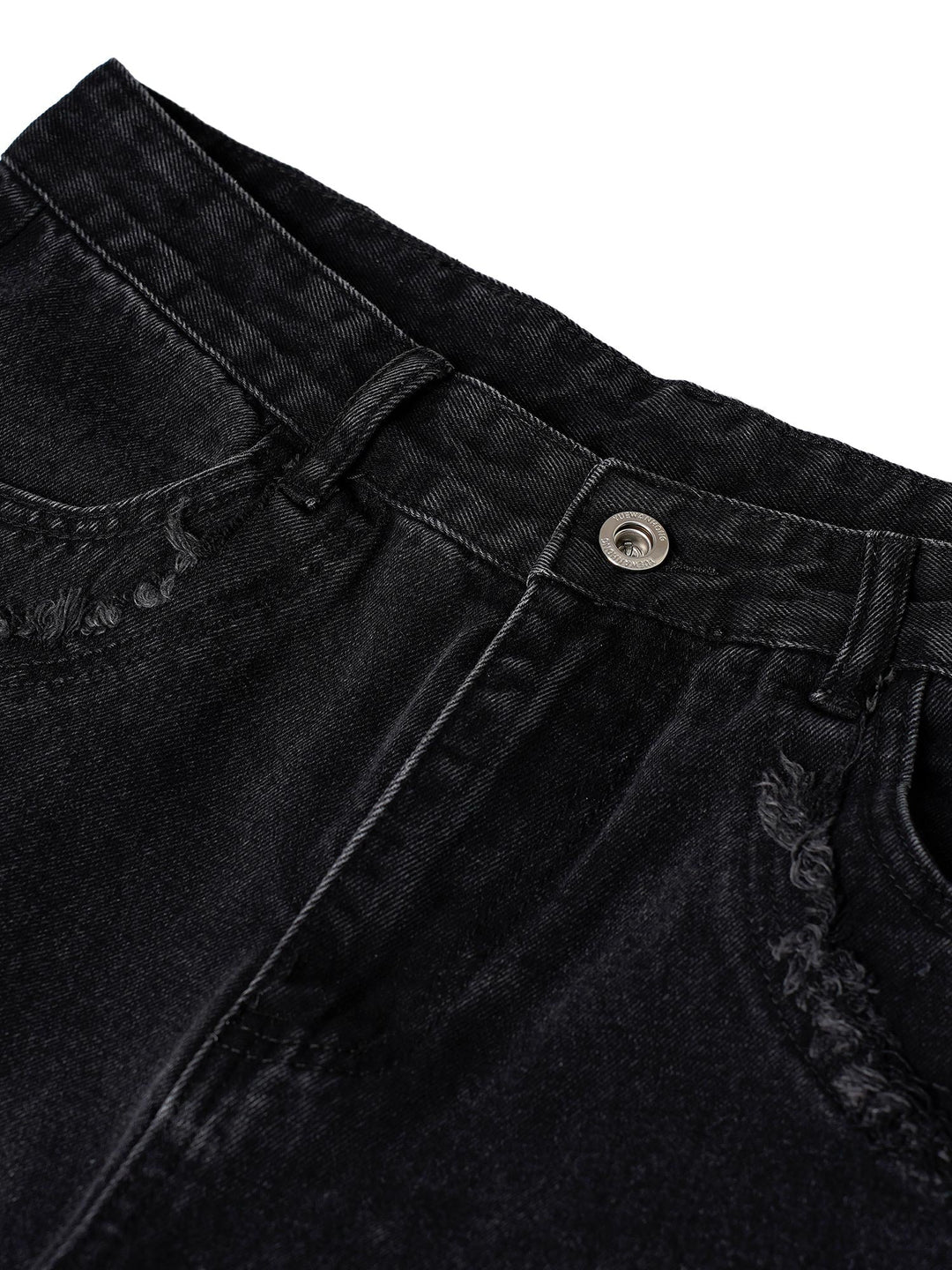 High Street Hip-hop Washed Fur Jeans - 2220