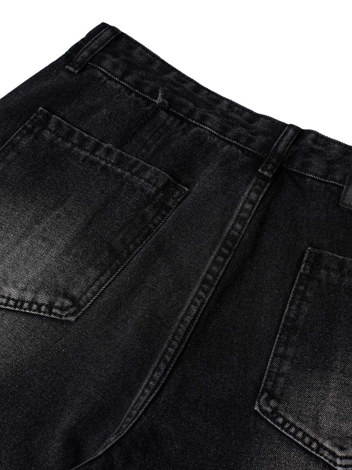 High Street Hip-hop Washed Fur Jeans - 2220