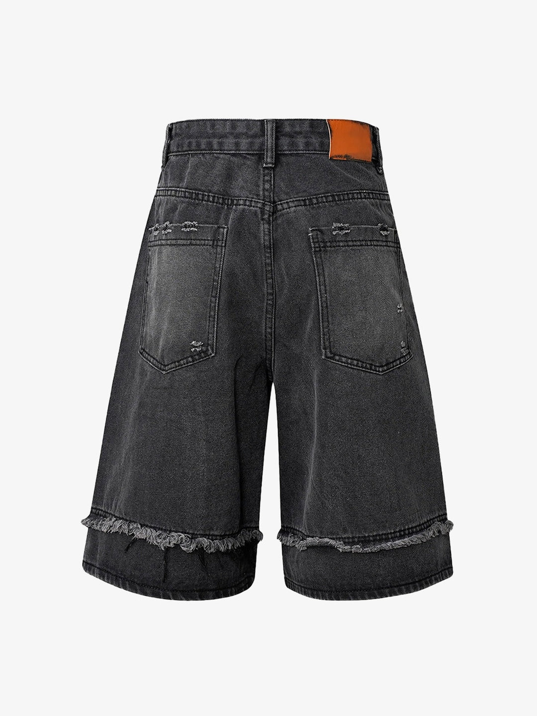 High Street Washed Distressed Denim Shorts - 2100