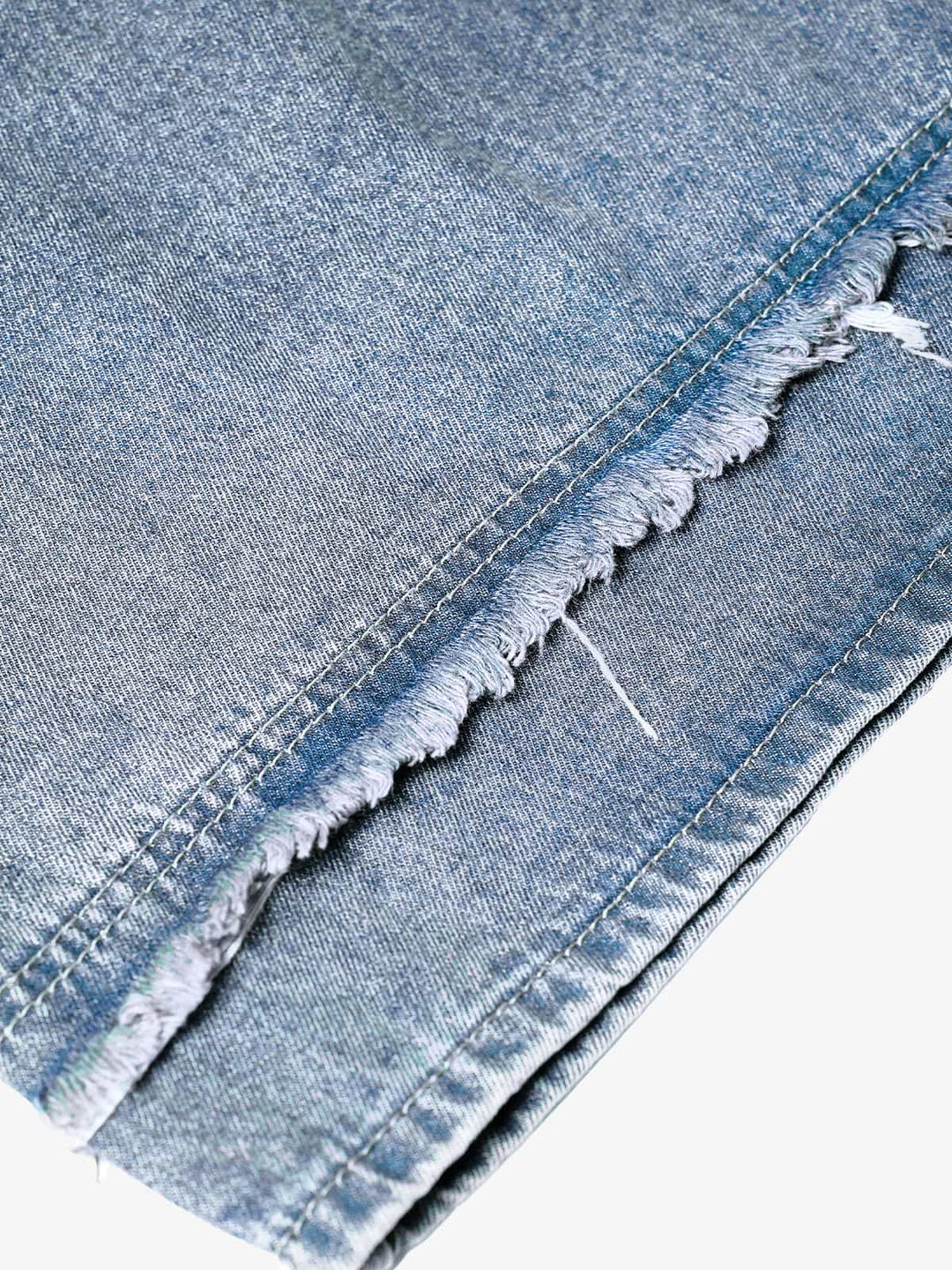 High Street Washed Distressed Denim Shorts - 2100