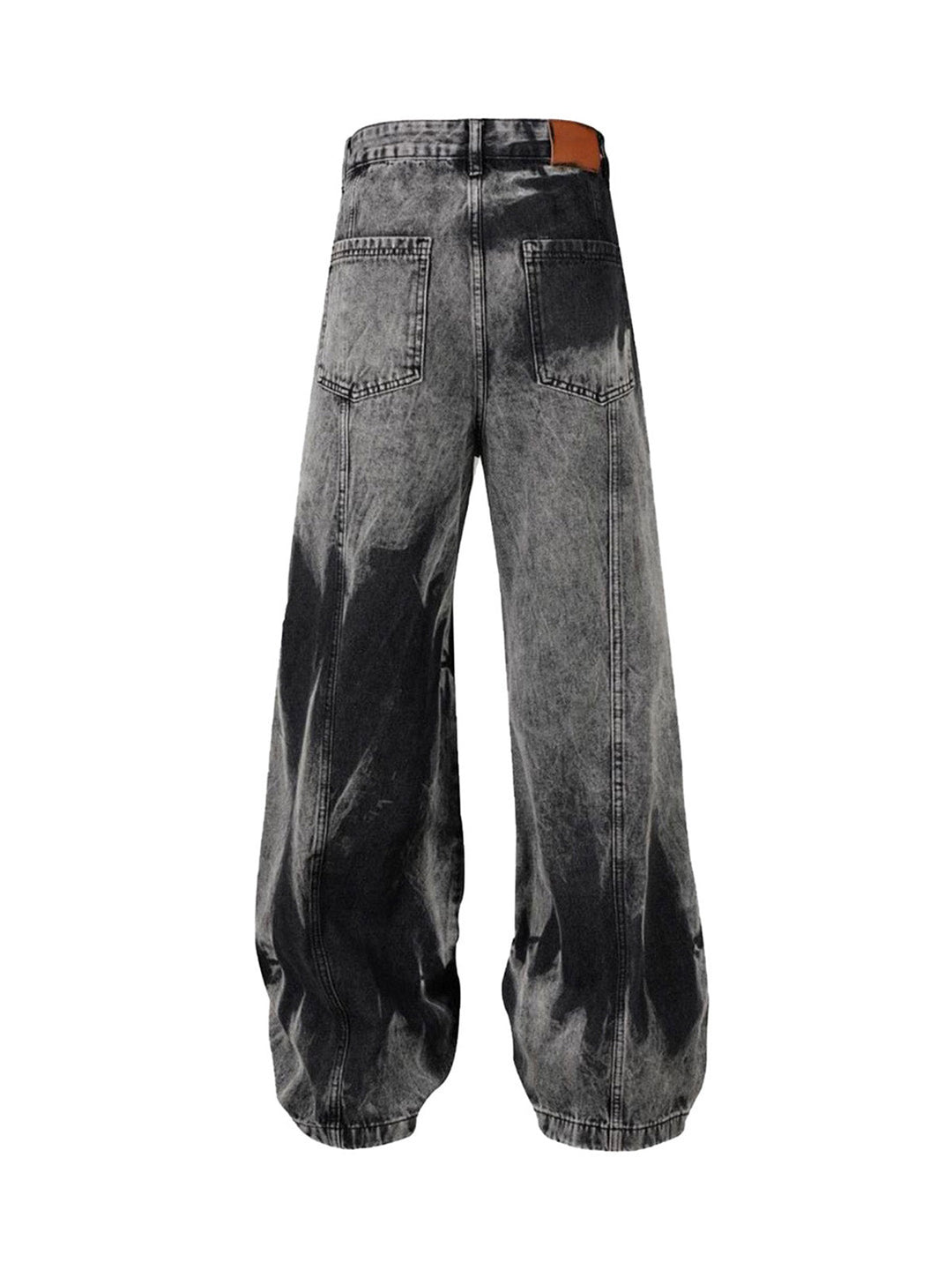 High Street Washed Distressed Work Jeans - 2163