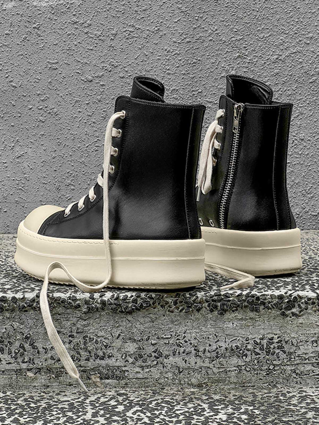 High-top Side Zipper Platform Sneakers - 2273