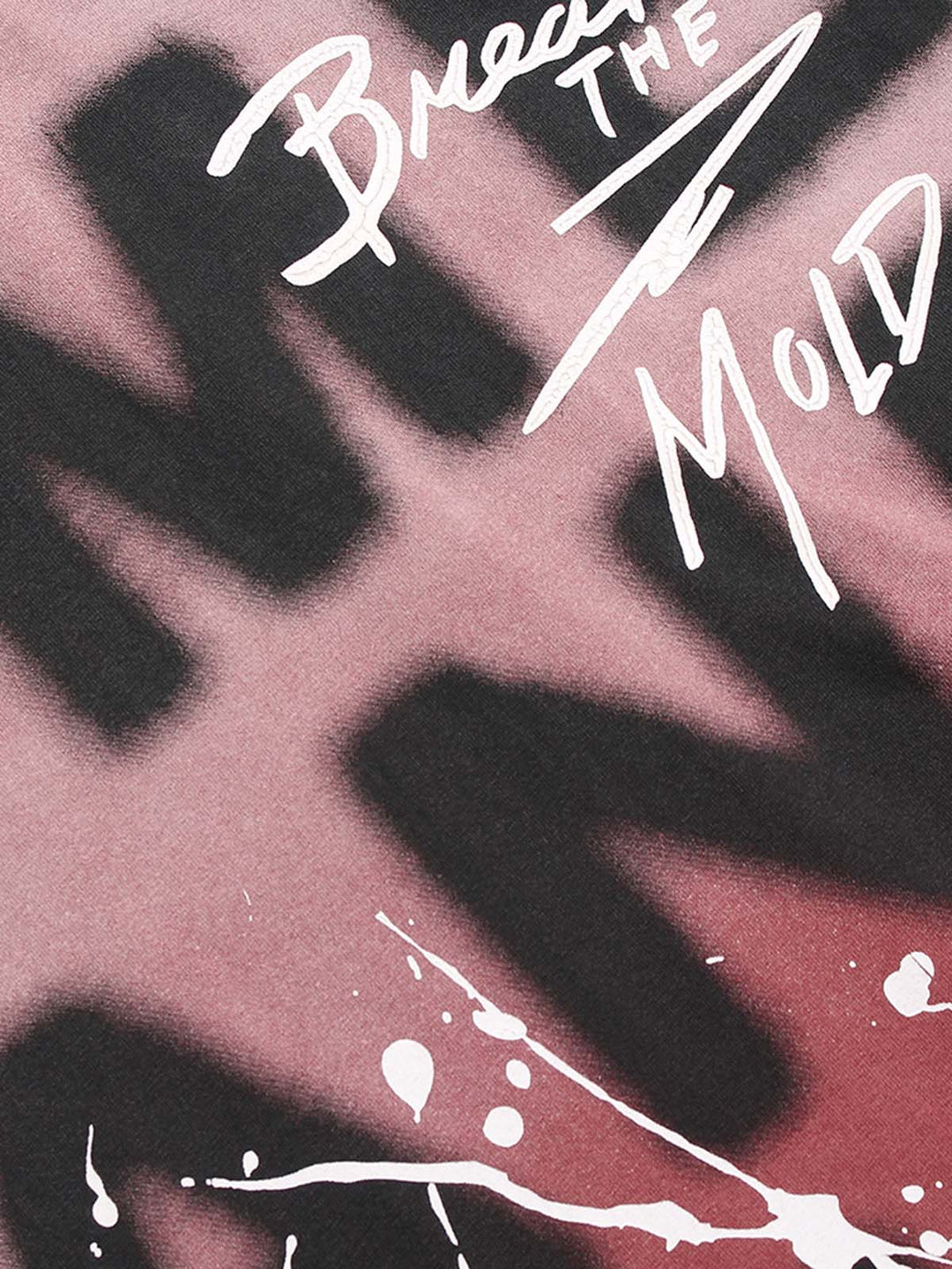 Ink Splash Letter Print T-shirt - 2414