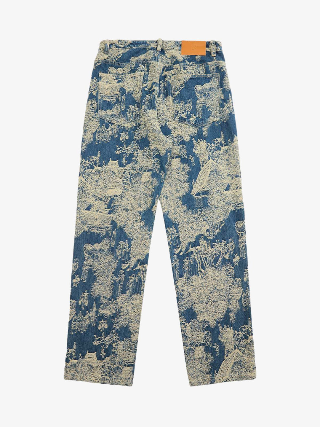 Landscape Jacquard Straight Jeans
