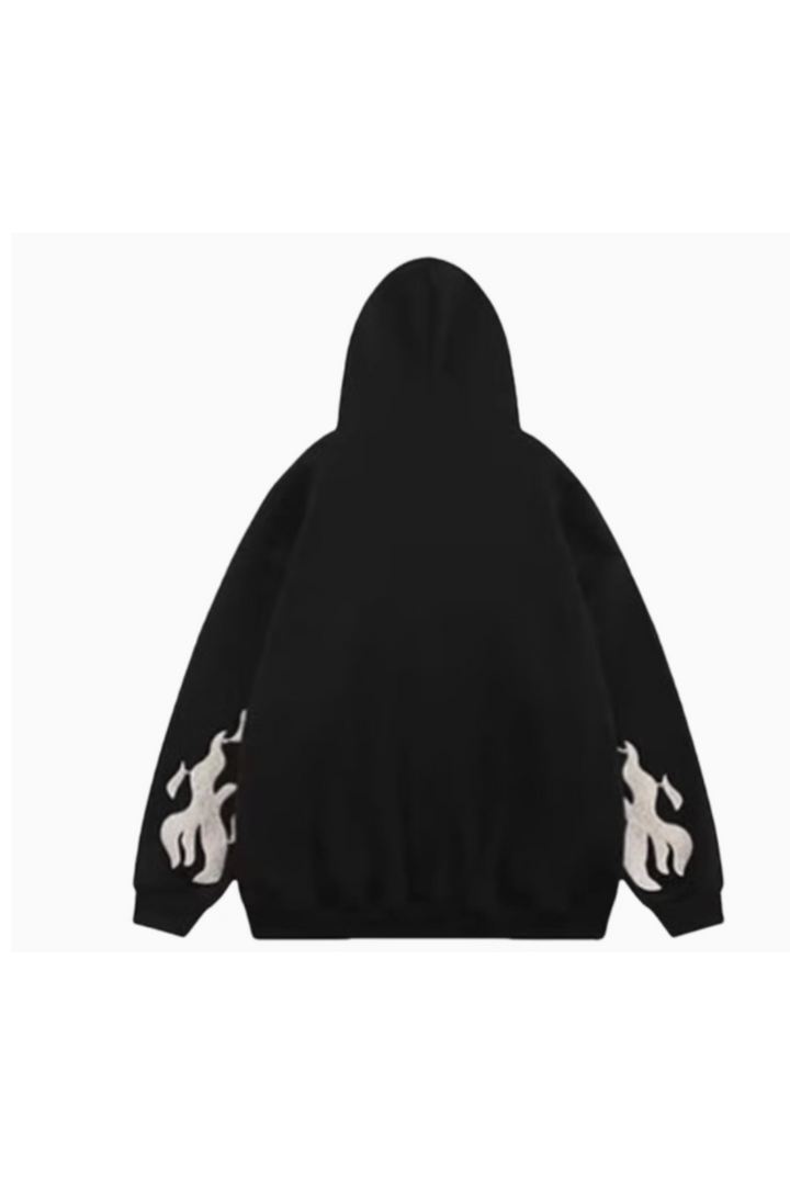 'Mason' Hooded Embroidered Cardigan Jacket