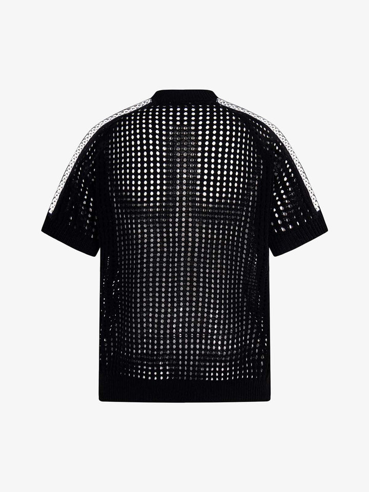 Mesh Zip-Up Sports Jersey Short Sleeve Shirt
