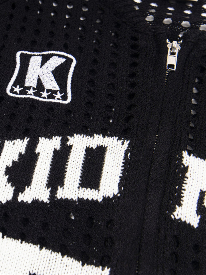 Mesh Zip-Up Sports Jersey Short Sleeve Shirt