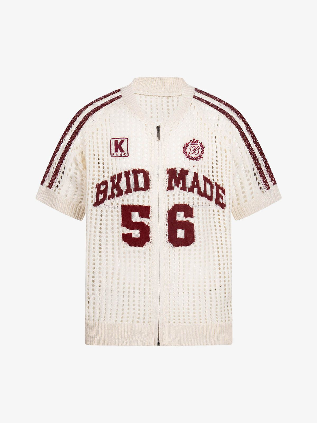 Mesh Zip-Up Sports Jersey Short Sleeve Shirt