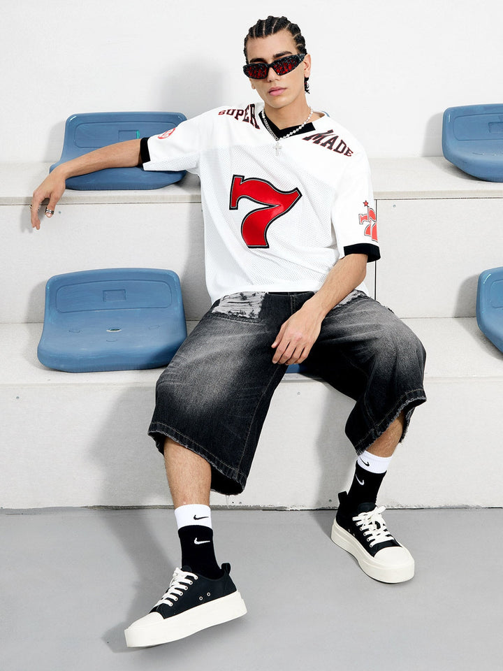 Original "SUPER 7" V-Neck Jersey T-SHIRT - 2400