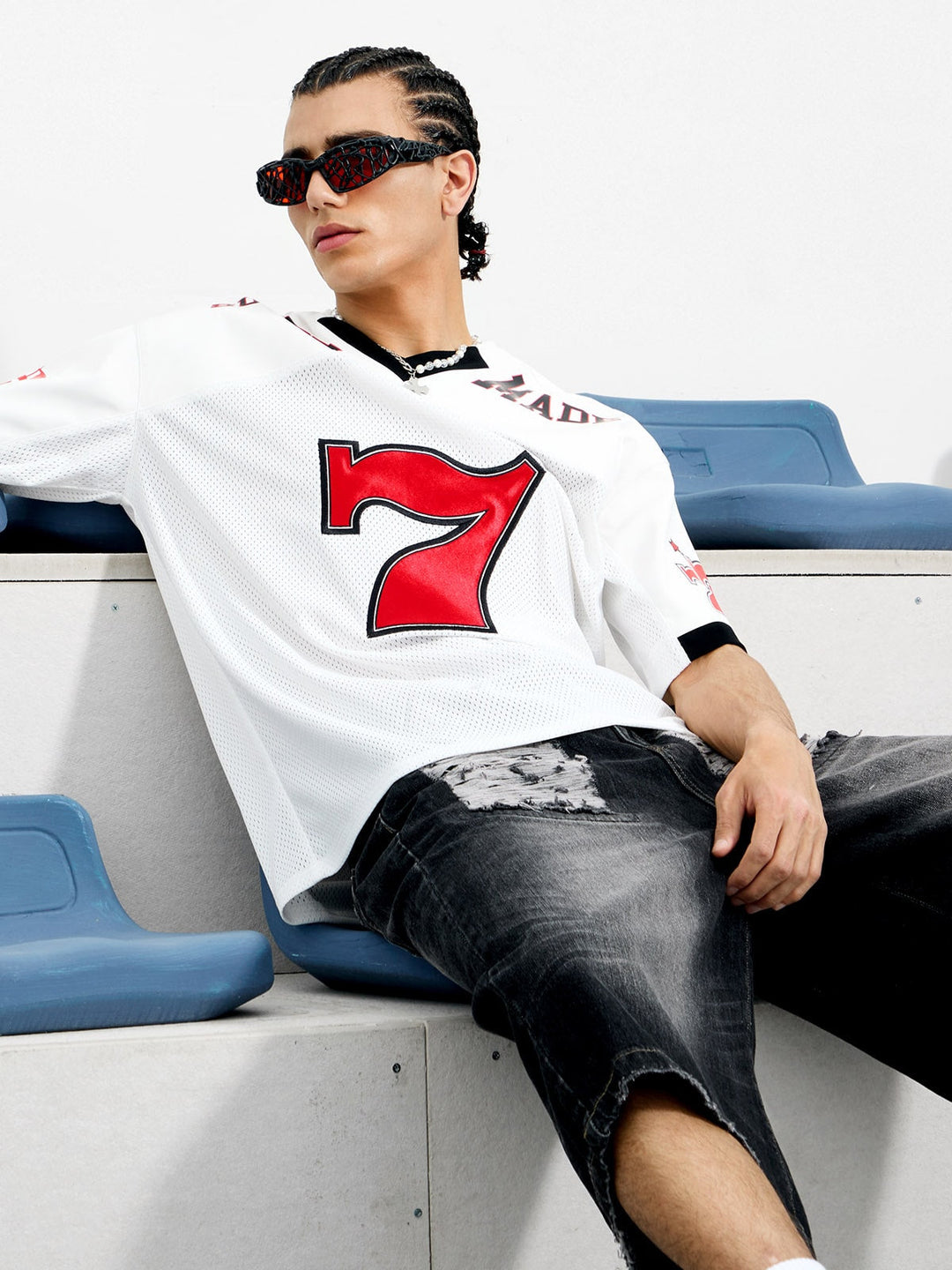 Original "SUPER 7" V-Neck Jersey T-SHIRT - 2400