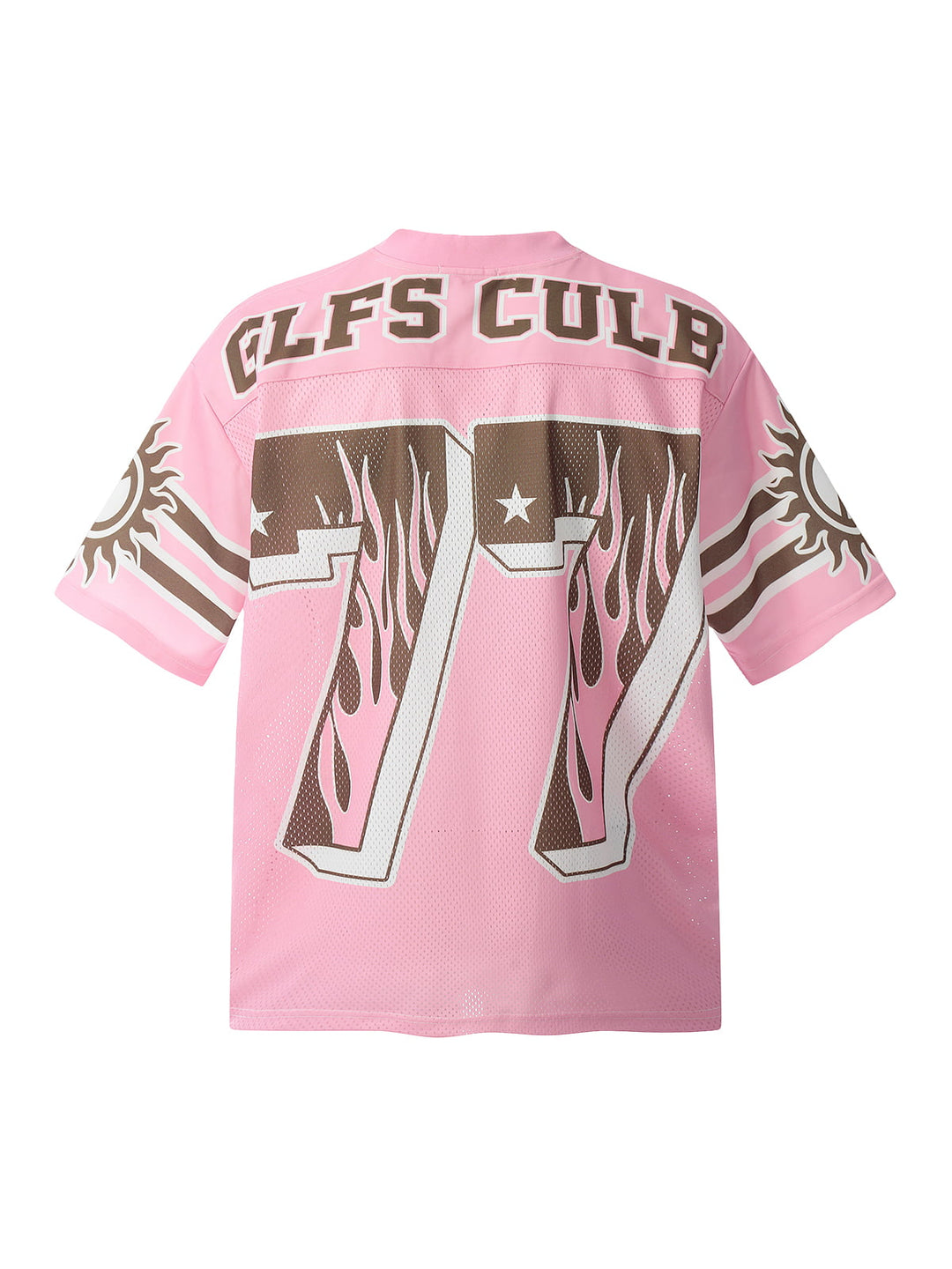 Pink Flame Print Jersey T-shirt - 2390