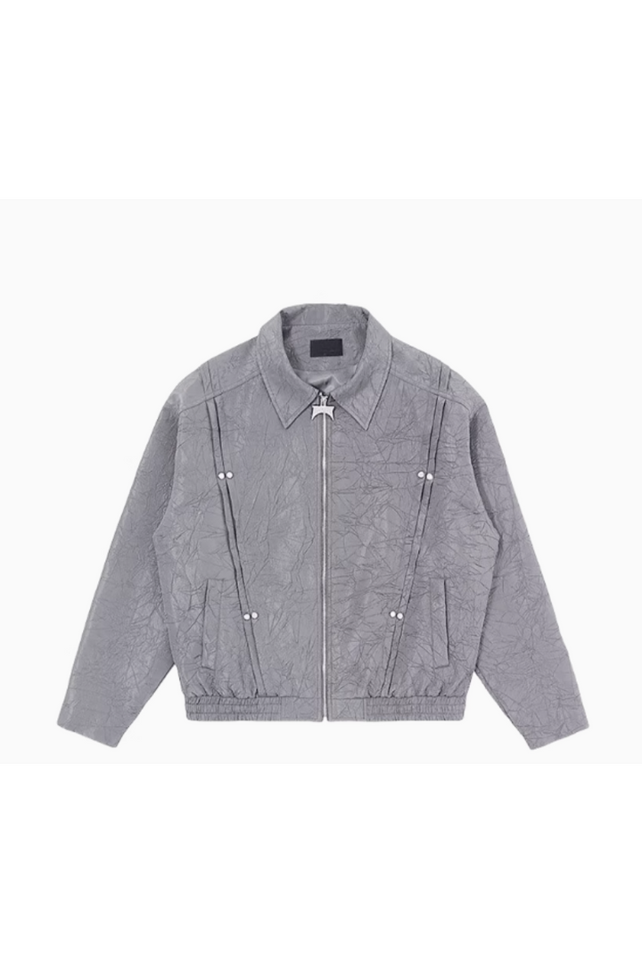 'Reign' Rivet Pleated Short Jacket