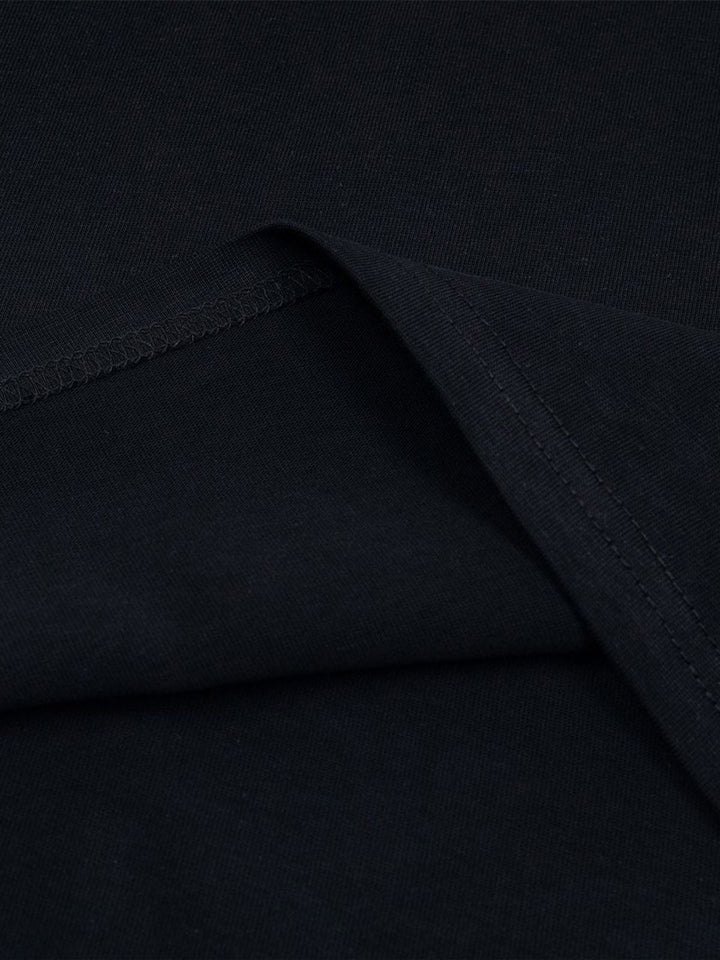 Retro Embroidery Beaded Letter Print T-shirt