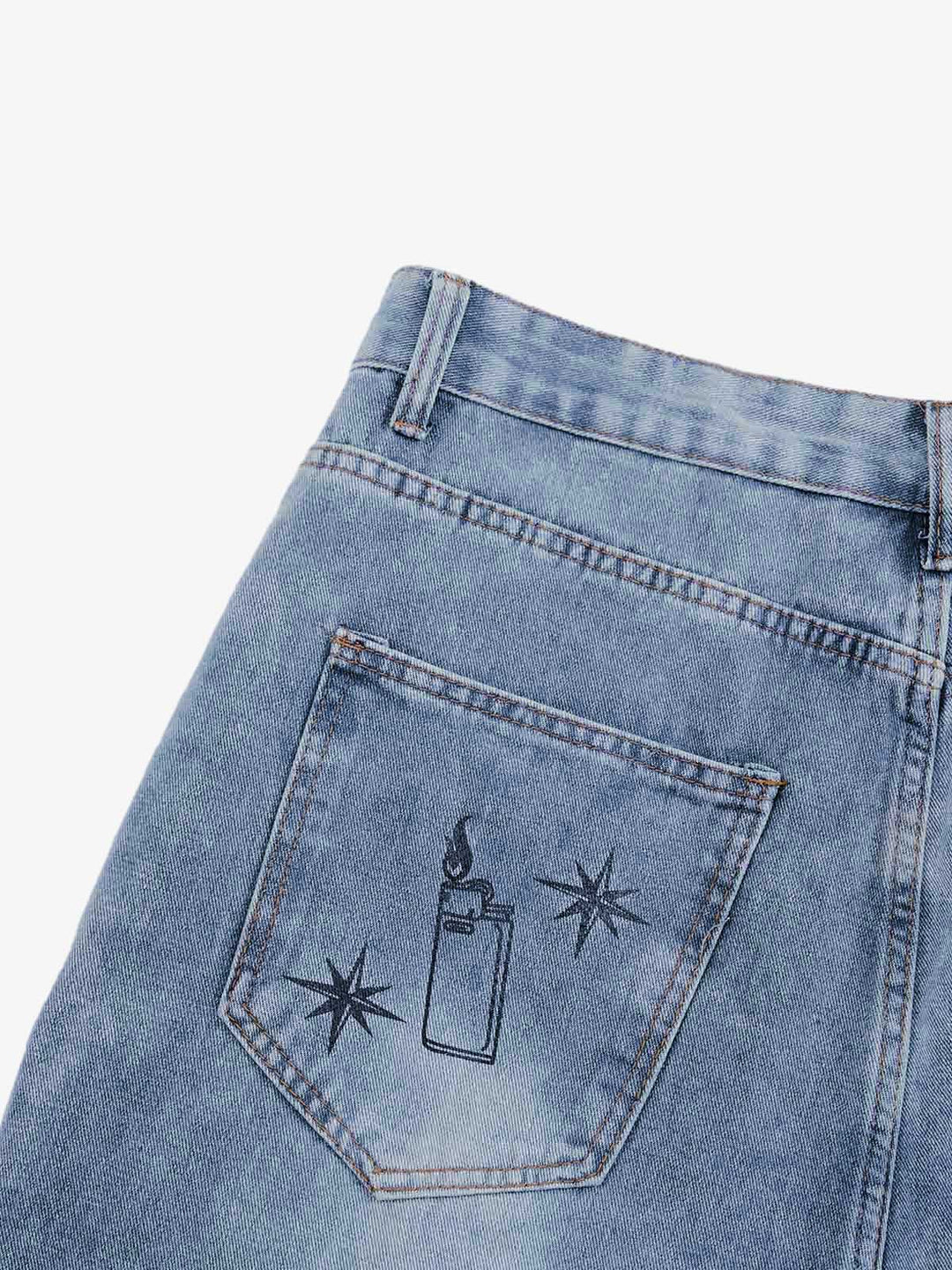 Retro Fun Graffiti Denim Jorts