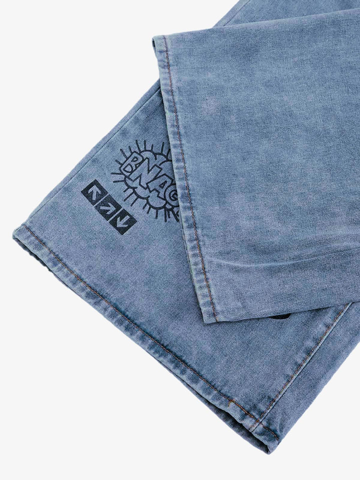 Retro Fun Graffiti Denim Jorts