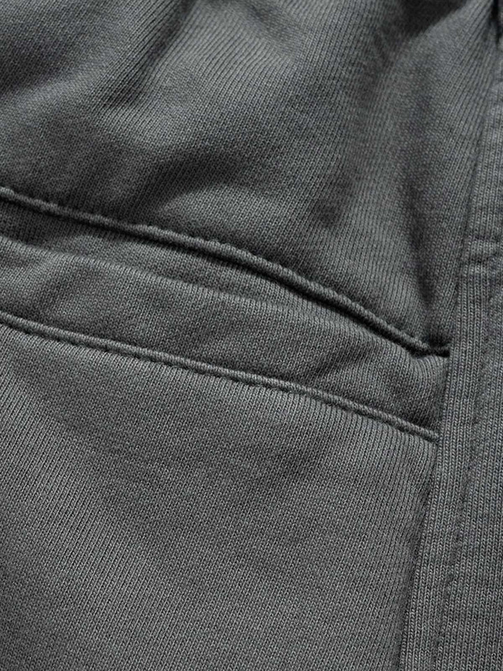 Retro Functional Zipper Slit Jort