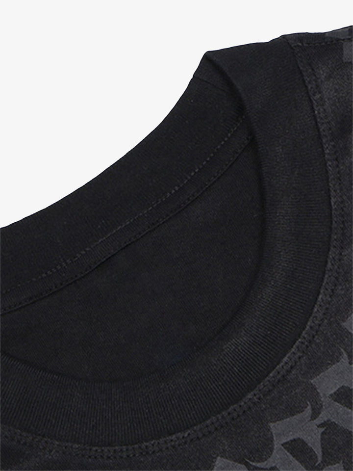 Retro Gradient Letter Printed Washed Oversize T-shirt