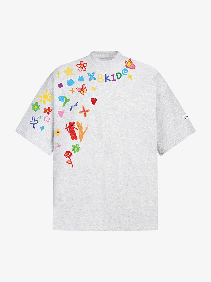 Retro Graffiti Hand-Painted T-Shirt