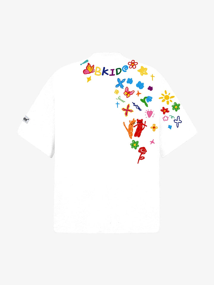 Retro Graffiti Hand-Painted T-Shirt