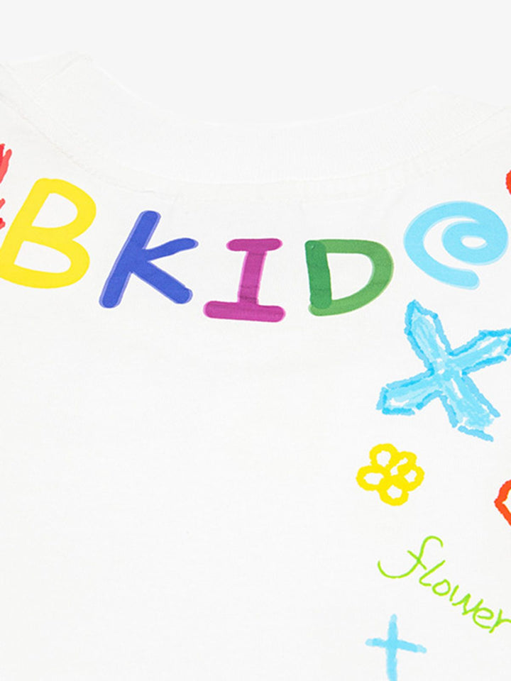 Retro Graffiti Hand-Painted T-Shirt