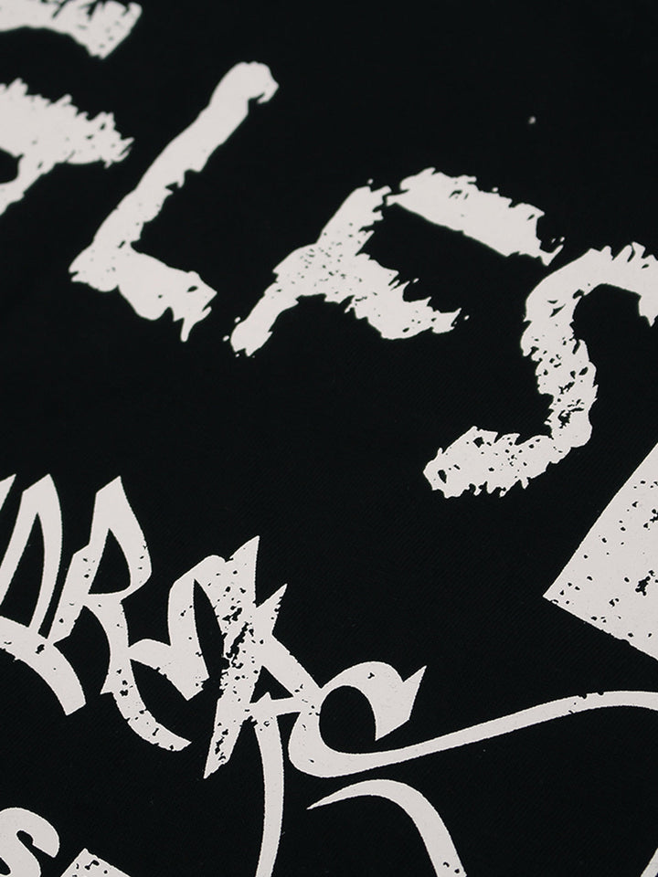 Retro Letter Lip Graphic T-Shirt