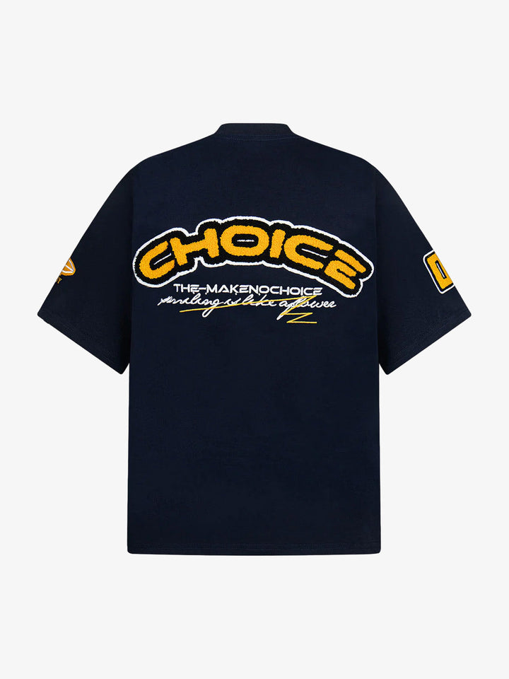 Retro Motorcycle Style Heavy Patch Embroidered T-shirt