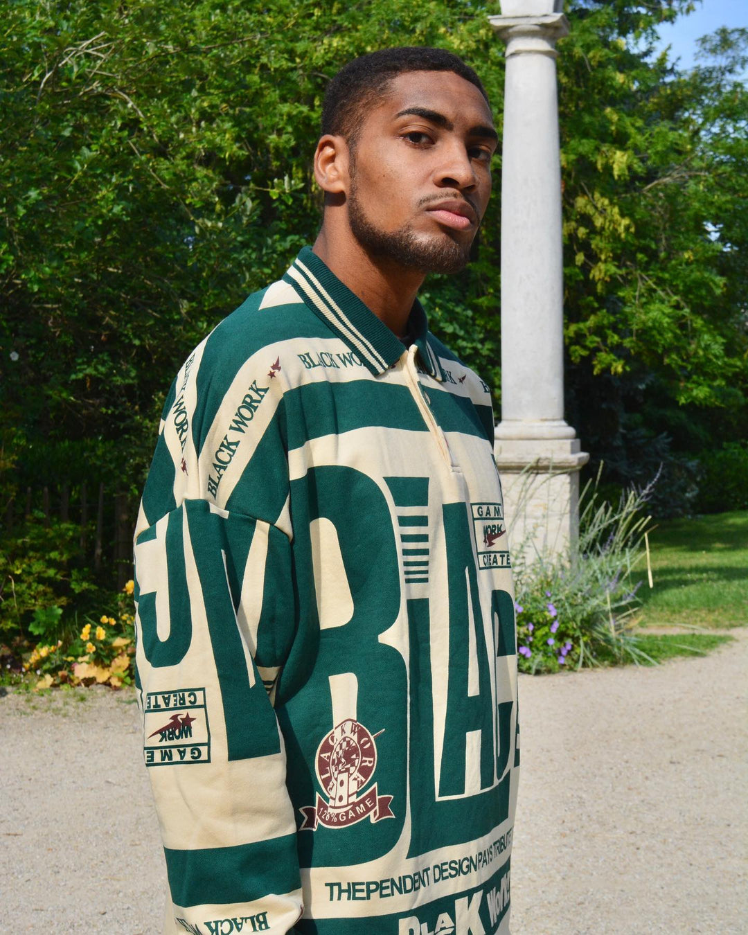 Retro Typography Polo Tee -1252