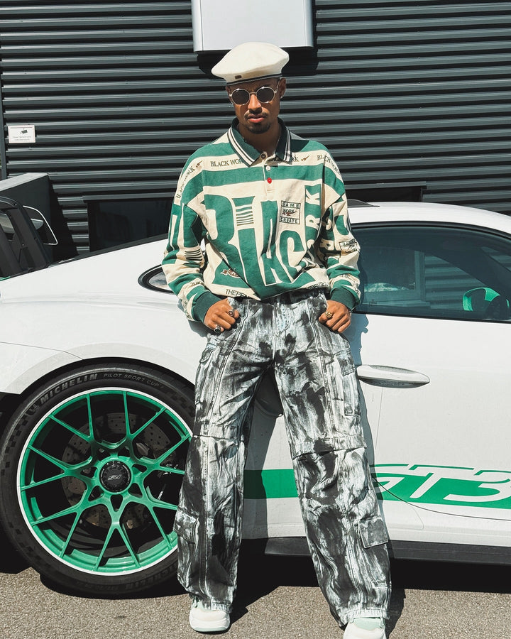 Retro Typography Polo Tee -1252