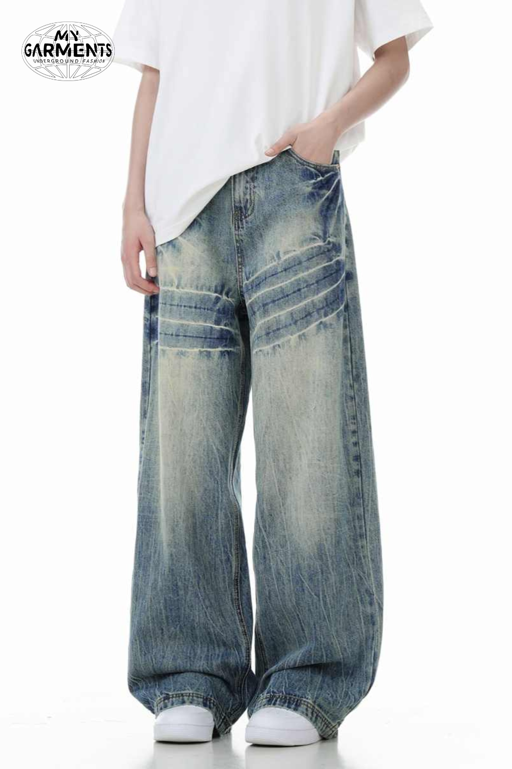 'Rogue' Washed Baggy Retro Jeans
