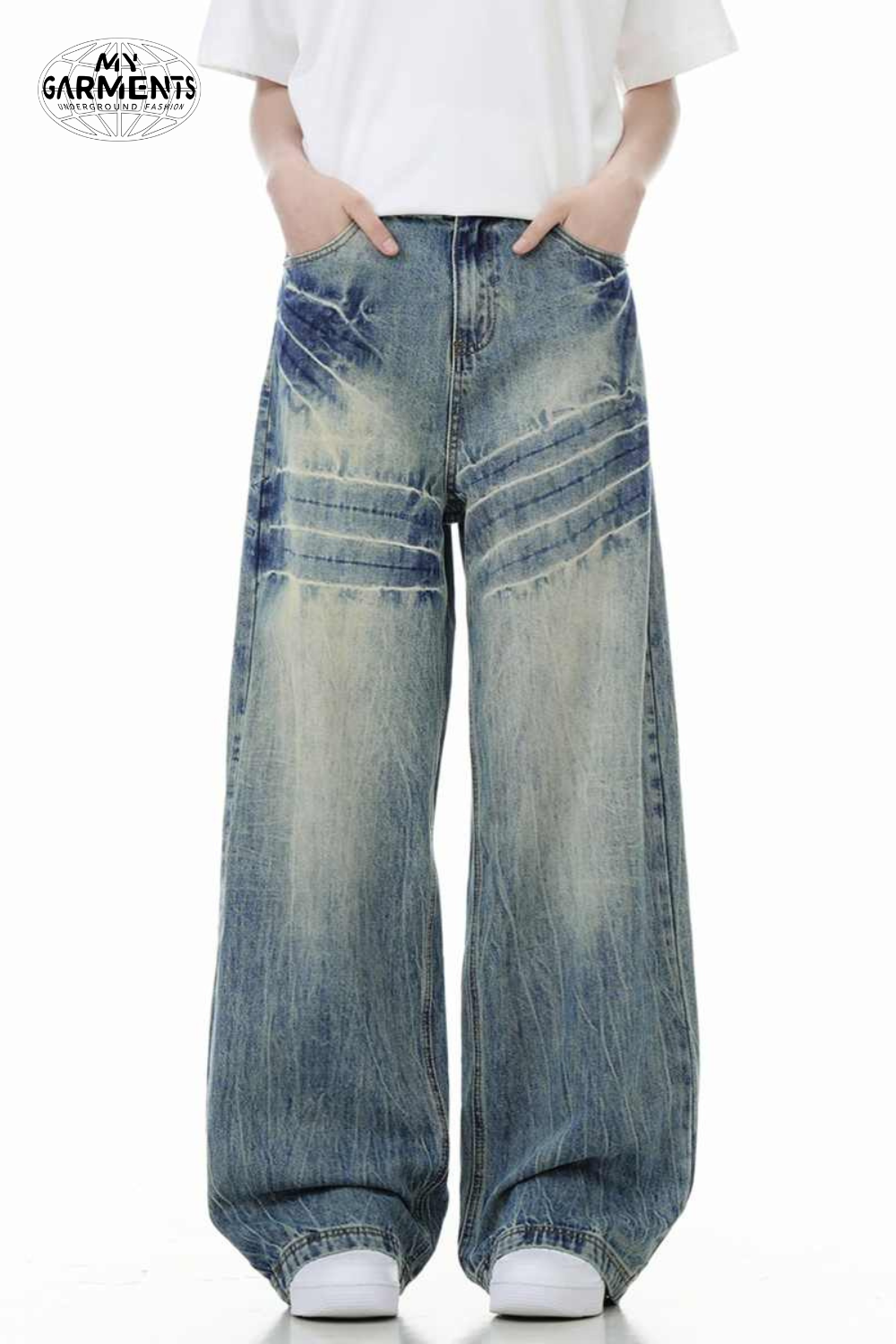 'Rogue' Washed Baggy Retro Jeans