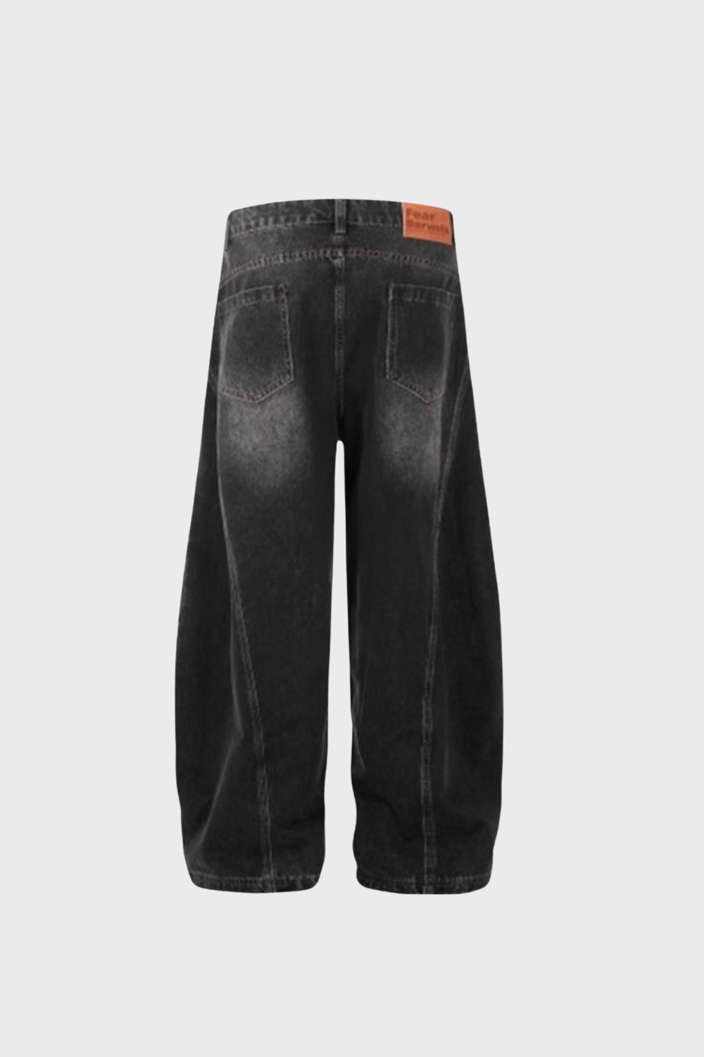 'Rogue' Washed Distressed Wide-Leg Jeans