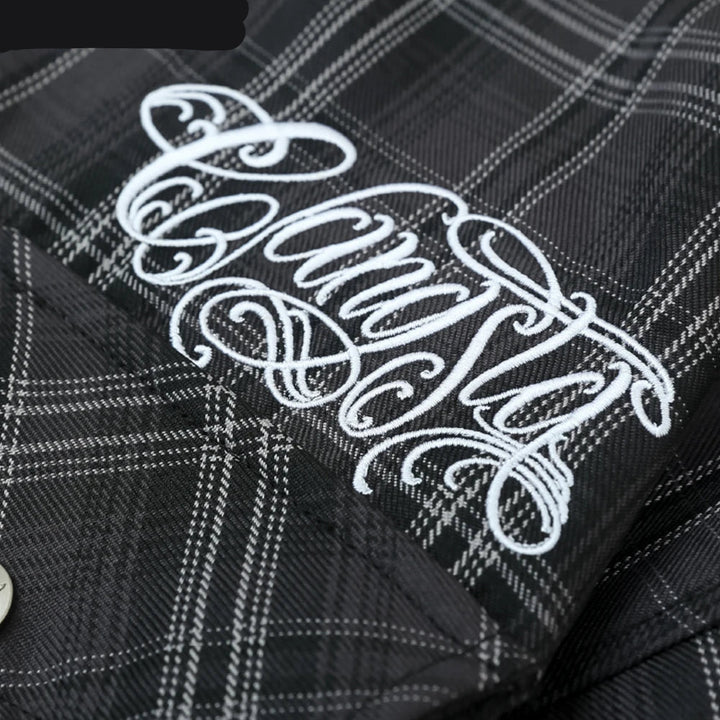 Embroidery Loose Short Sleeve Shirt - MyGarments®