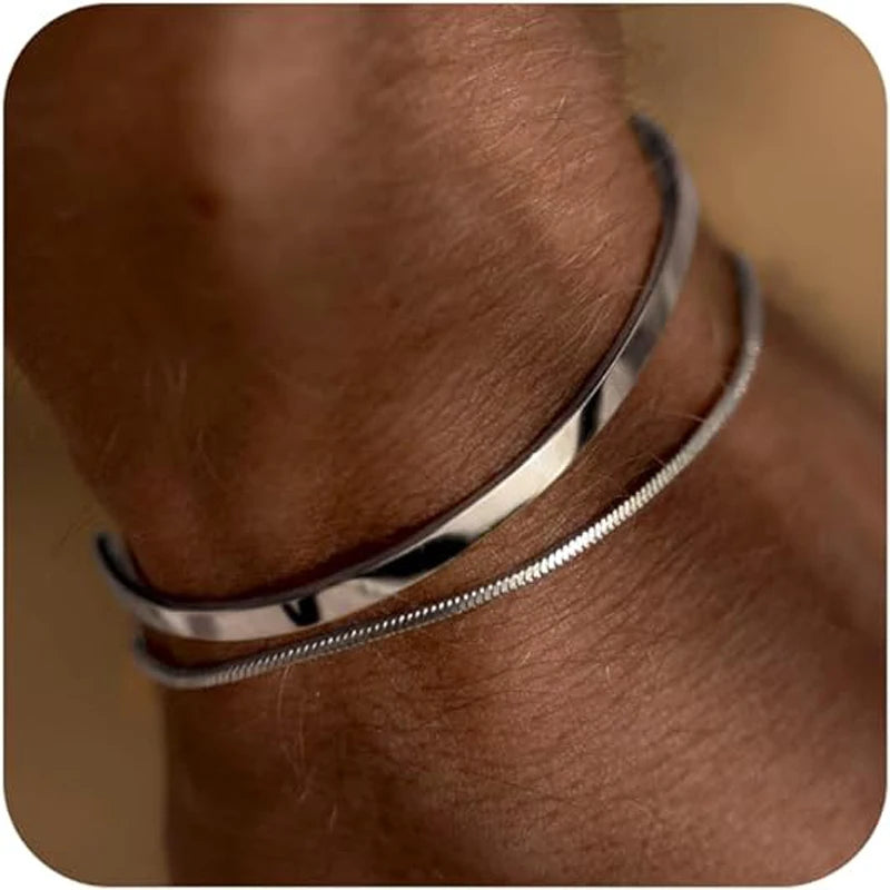 Minimalistic Silver Cuban Bracelets - MyGarments