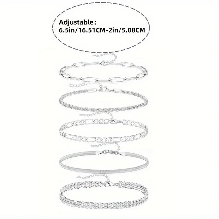 Minimalistic Stack Cuban Bracelets Women - MyGarments