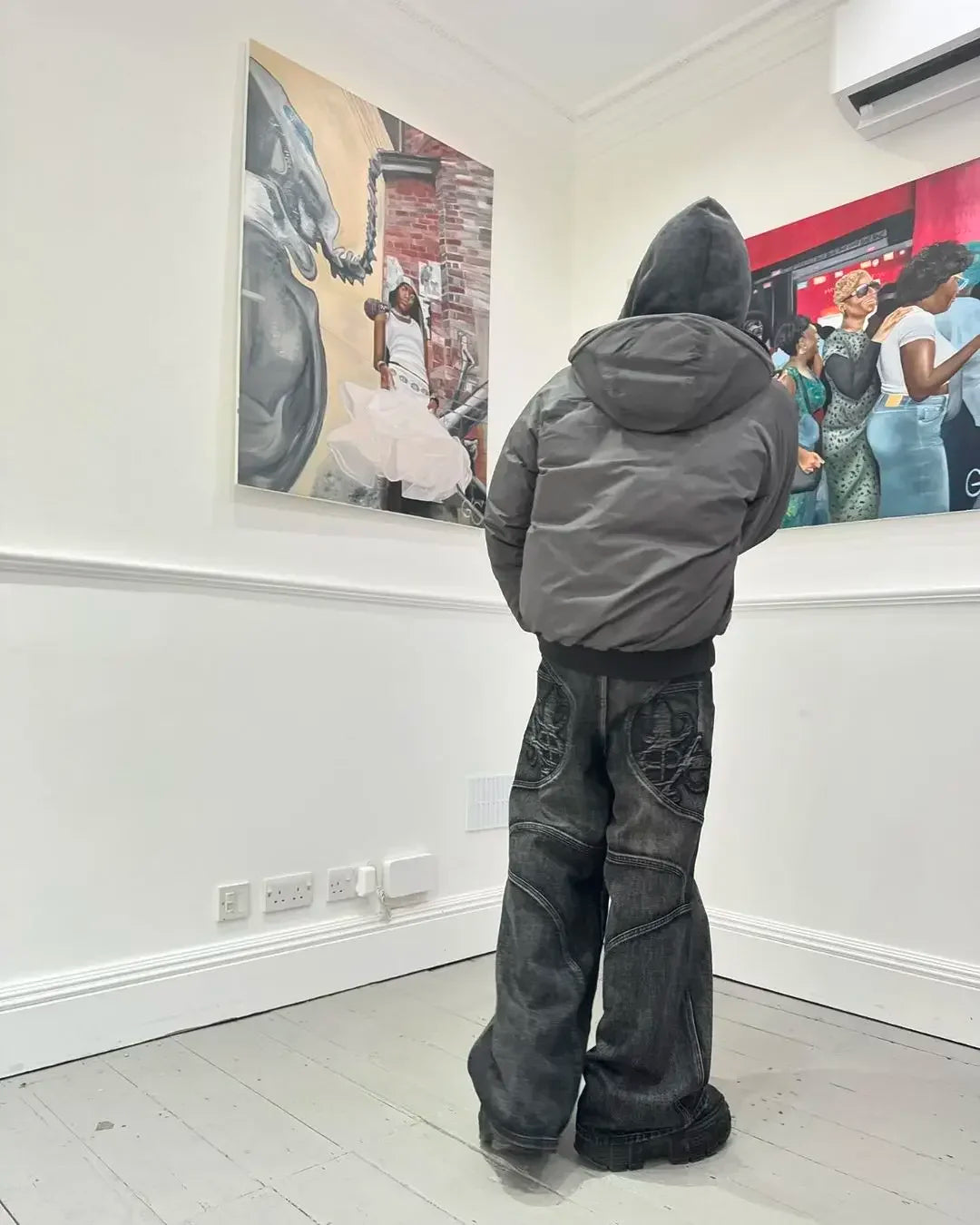 'Midnight' Retro Baggy Wide-Leg Jeans