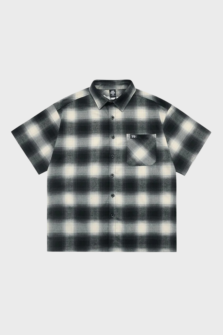 'Smoke' Graphic Button-Up Shirt
