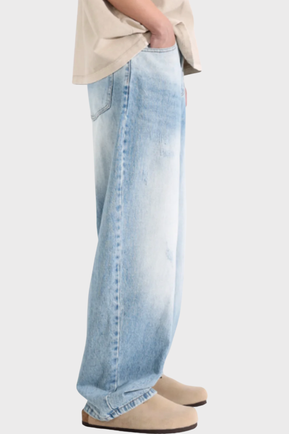 'Vanguard' Blue & White Scimitar Jeans