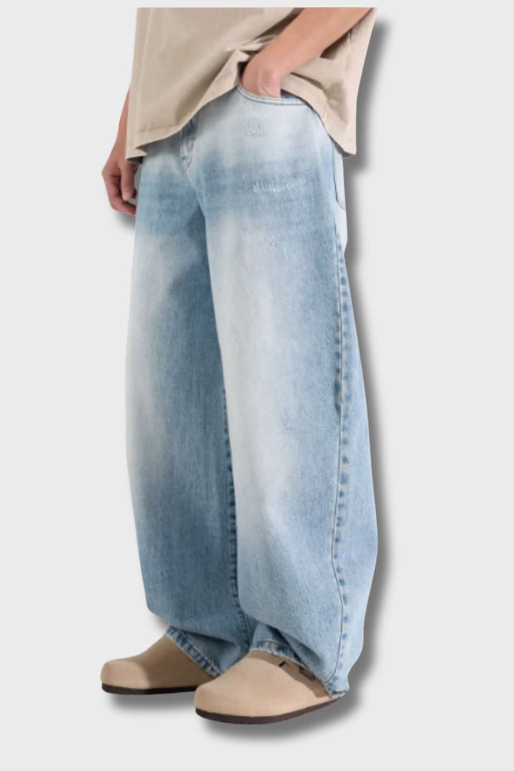 'Vanguard' Blue & White Scimitar Jeans