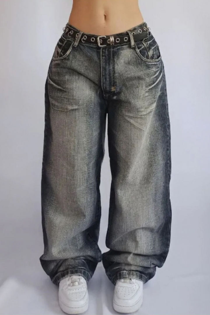 Washed Stonegrey Baggy Jeans
