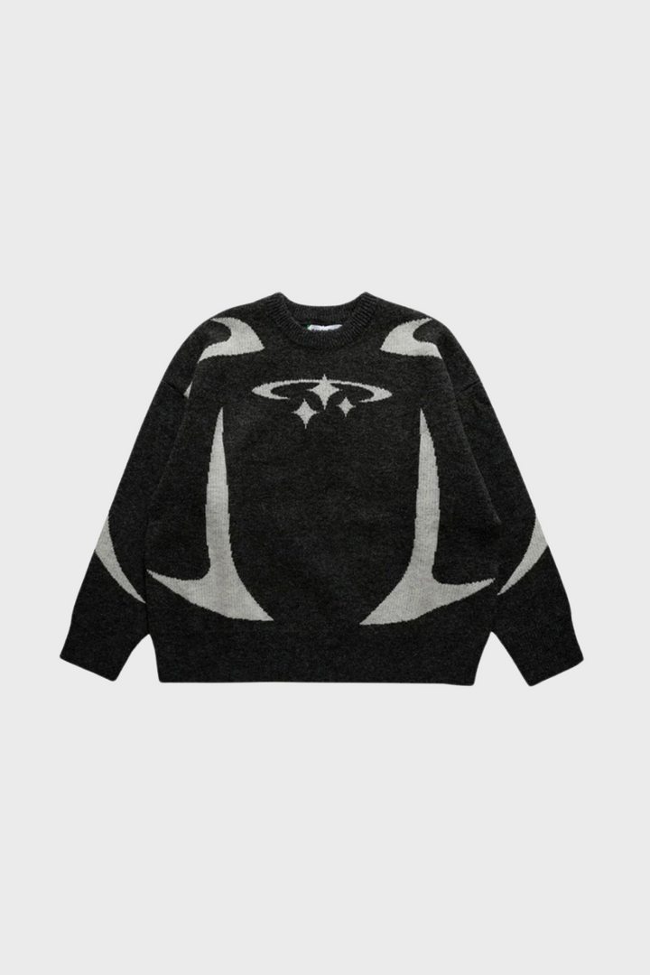 Y2K STARS KNITTED SWEATER