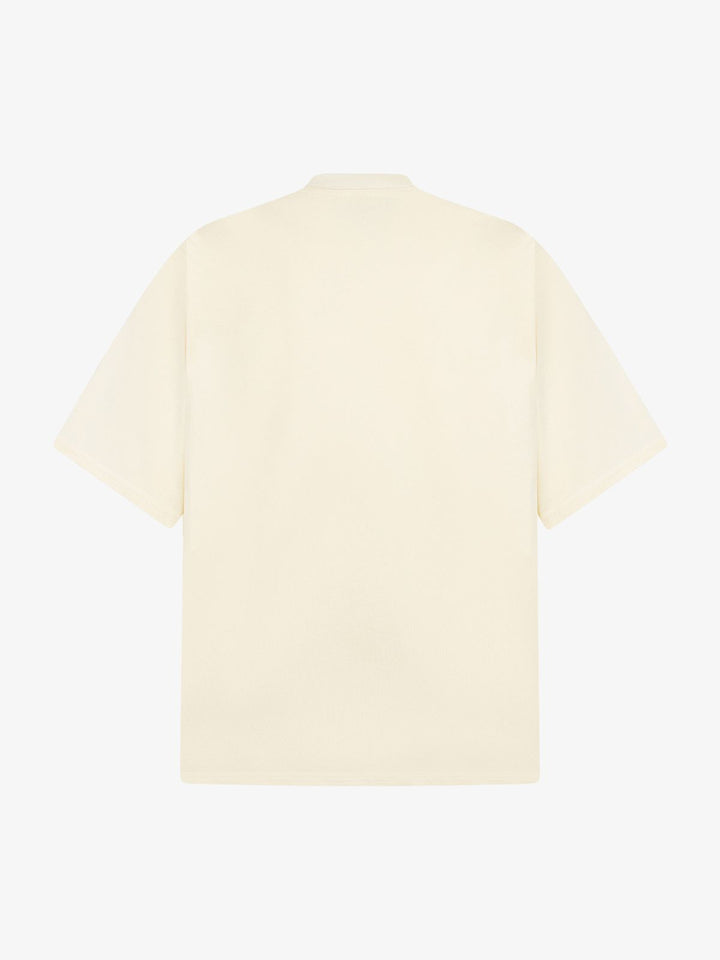 Heavy Retro Patch Embroidered T-shirt - 2398