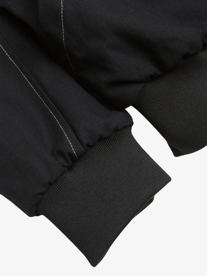 Faux Fur Lined Zip Up Hooded Bomber Jacket