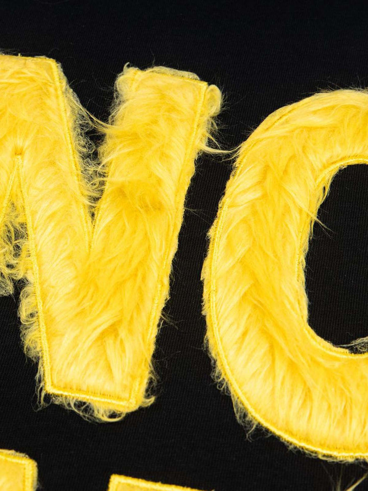 Heavy Retro Patch Embroidered T-shirt - 2398