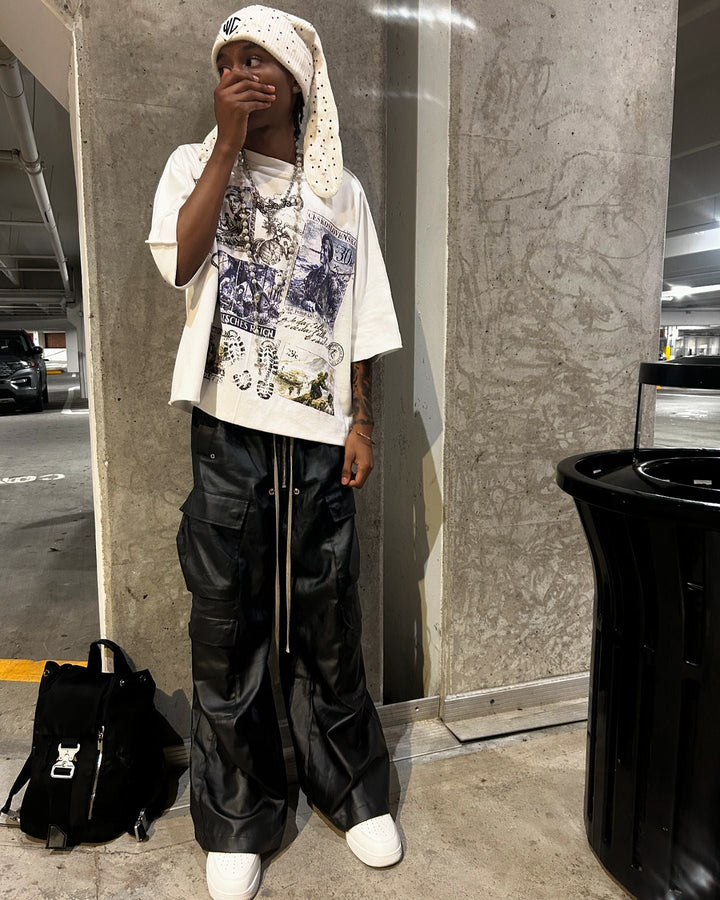 'Shadow' Matte Coated Multi-pocket Overalls